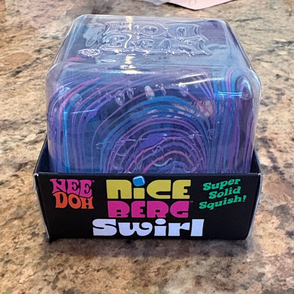 NeeDoh Nice Berg Swirl Purple & Blue Solid Squish Stress Toy